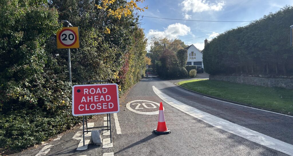 Road closed for water leak repairs